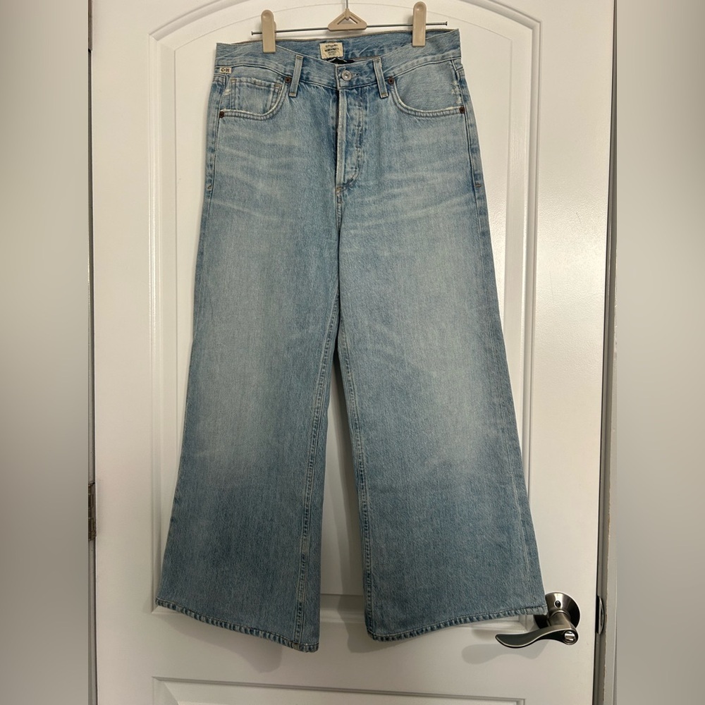 Citizens of Humanity Avery Wide Leg Baggy Light Blue Jeans Size 25 chic retro